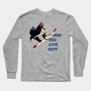 Black Crow and Ballerina Long Sleeve T-Shirt